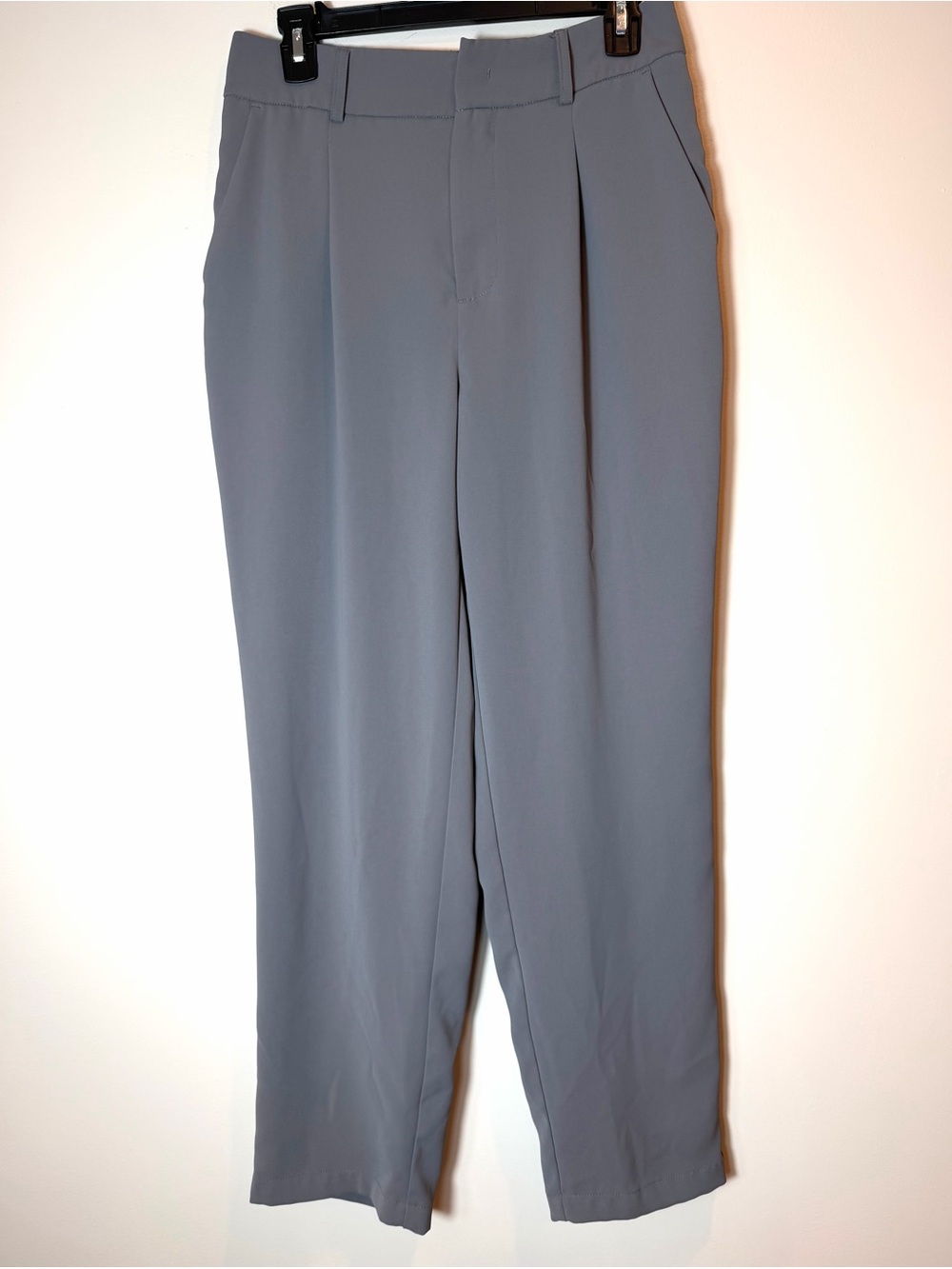 Halara Flex High Waisted Pocket Solid Work Tapered Pants Gray Size Medium